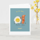 コウ最高のルは今まで – ベーコンと卵 カード (黄色い花)