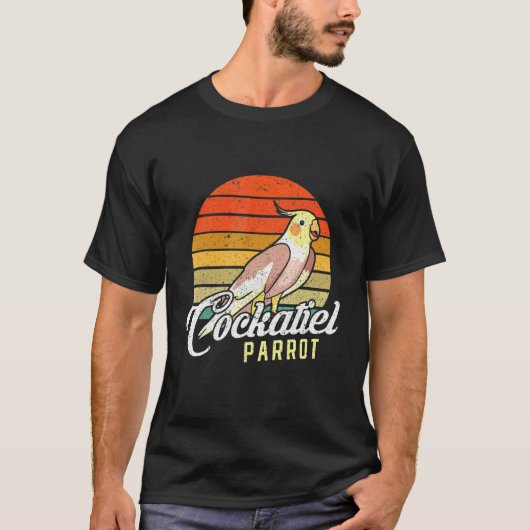 コエカティエルオウム鳥デザイン鳥 Tシャツ (正面)