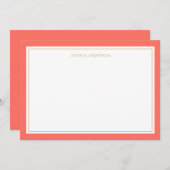 コエレガントラフェミニン金ゴールド縁ど ノートカード (正面/裏面)