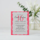 コエレガントーラルピンクレー縁どス&石板グレー 招待状 (スタンド正面)