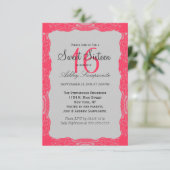 コエレガントーラルピンクレー縁どス&石板グレー 招待状 (スタンド正面)