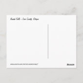 コオサ秋オレゴン滝はがき ポストカード (裏面)