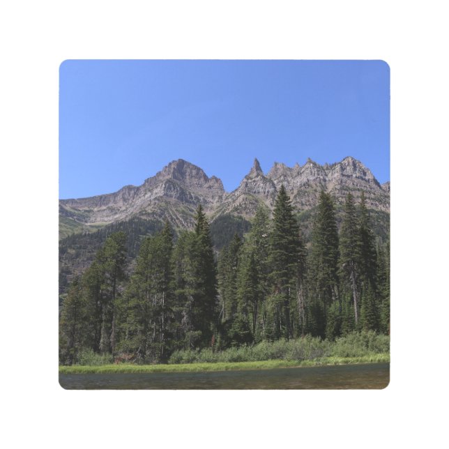 コオテナイ湖氷河国立公園モンタナ メタルプリント (正面)