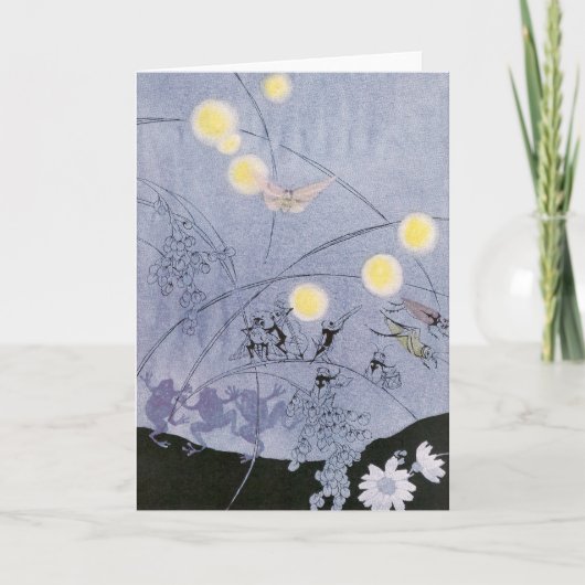 コオロギおよびカエルは夜音楽を作ります カード (正面)