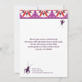 コオロギと花パープルレッド 招待状 (正面)