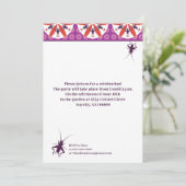 コオロギと花パープルレッド 招待状 (スタンド正面)