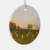 コオロギの最初壮大なマッチはメンバーによっての遊びました セラミックオーナメント (右)