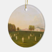 コオロギの最初壮大なマッチはメンバーによっての遊びました セラミックオーナメント (左)