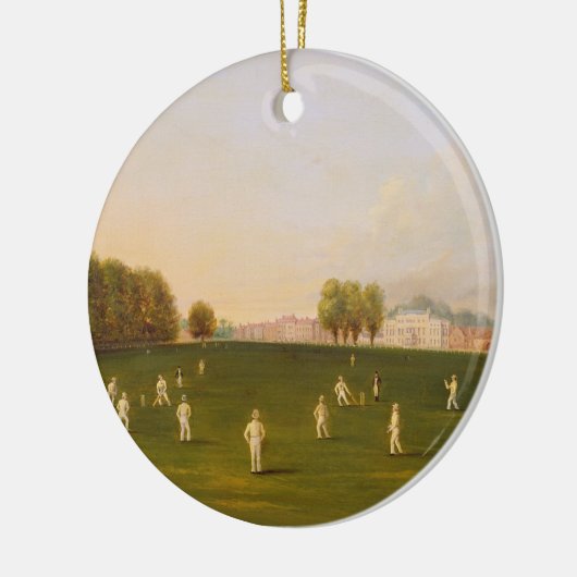 コオロギの最初壮大なマッチはメンバーによっての遊びました セラミックオーナメント (左)