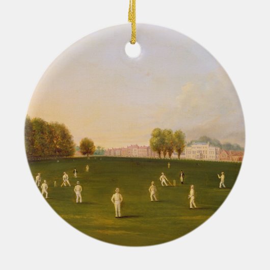 コオロギの最初壮大なマッチはメンバーによっての遊びました セラミックオーナメント (裏面)