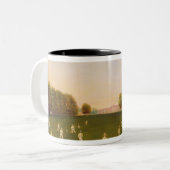 コオロギの最初壮大なマッチはメンバーによっての遊びました ツートーンマグカップ (正面左)