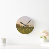 コオロギの最初壮大なマッチはメンバーによっての遊びました ラウンド壁時計 (ホーム)