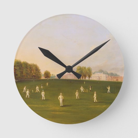 コオロギの最初壮大なマッチはメンバーによっての遊びました ラウンド壁時計 (正面)