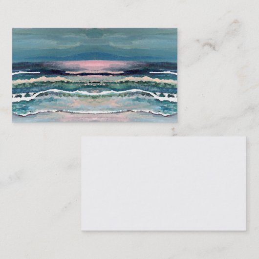 コオロギの海の月光の波のビーチの名刺 名刺 (正面/裏面)