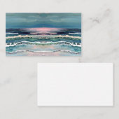 コオロギの海の月光の波のビーチの名刺 名刺 (正面/裏面)