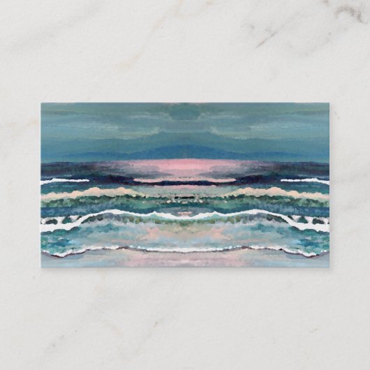 コオロギの海の月光の波のビーチの名刺 名刺 (正面)