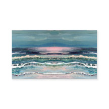 コオロギの海の月光の波のビーチの名刺