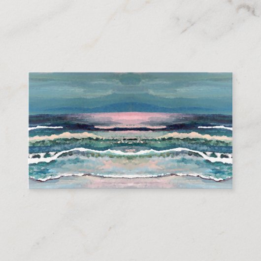 コオロギの海の月光の波のビーチの名刺 名刺 (正面)