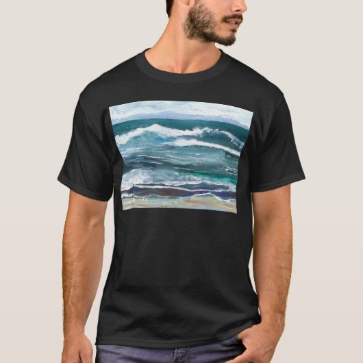 コオロギの海の海洋波のビーチのギフト Tシャツ (正面)