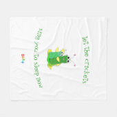 コオロギの皆さんに寝かせて フリースブランケット (正面(横))