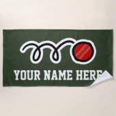 コオロギプレーヤーのためのカスタムなビーチタオルのギフト ビーチタオル (正面)