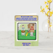 コオロギ箱。 第21バースデー・カード カード (黄色い花)