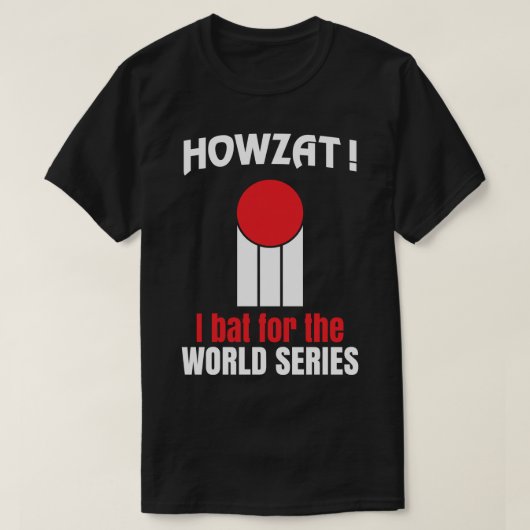 コオロギHowzat! 私はワールドシリーズのレトロの70年代のティーを打ちます Tシャツ (デザイン正面)
