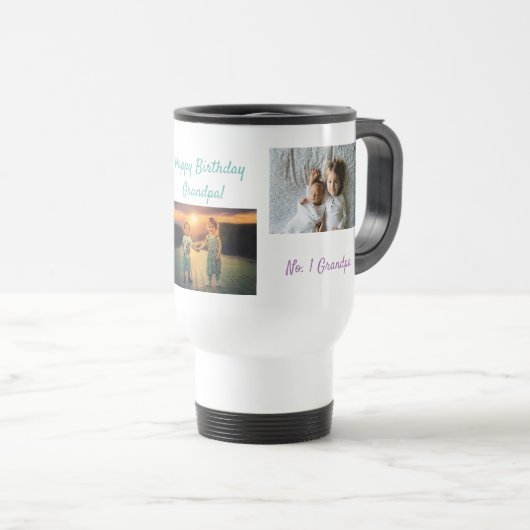 コカスタムラージュ3フォトグラパーソナライズされたンマ トラベルマグ (正面右)