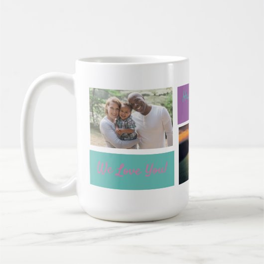 コカスタムラージュ3写真パーソナライズされたじいちゃんマグ コーヒーマグカップ (左)