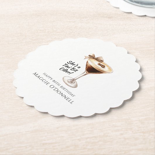 コカスタムースター80th誕生日エスプレッソマルティーニ ペーパーコースター (アングル)