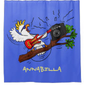 コカトおもしろいー遊のロックギター漫画 シャワーカーテン (正面)