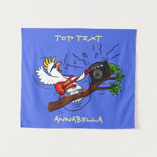 コカトおもしろいー遊のロックギター漫画 タペストリー (正面(横))