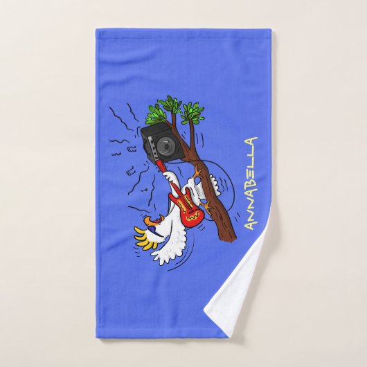 コカトおもしろいー遊のロックギター漫画 バスタオルセット (ハンドタオル)