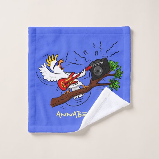 コカトおもしろいー遊のロックギター漫画 バスタオルセット (ウォッシュタオル)