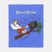 コカトおもしろいー遊のロックギター漫画 フリースブランケット (正面)