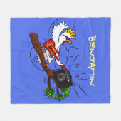 コカトおもしろいー遊のロックギター漫画 フリースブランケット (正面(横))