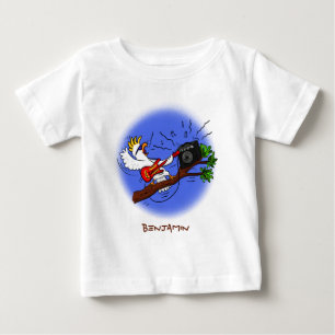 コカトおもしろいー遊のロックギター漫画 ベビーTシャツ