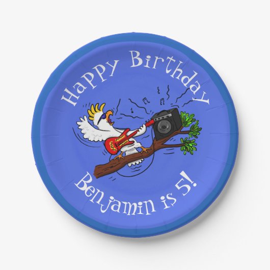 コカトおもしろいー遊のロックギター漫画 ペーパープレート (正面)