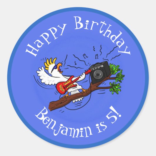 コカトおもしろいー遊のロックギター漫画 ラウンドシール (正面)