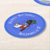 コカトおもしろいー遊のロックギター漫画 ラウンドペーパーコースター (アングル)