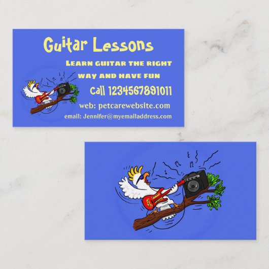 コカトおもしろいー遊のロックギター漫画 名刺 (正面/裏面)