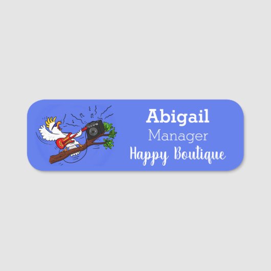 コカトおもしろいー遊のロックギター漫画 名札 (正面)