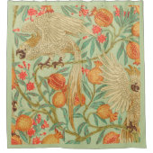 コカトゥーとザクロヴィンテージ シャワーカーテン (正面)