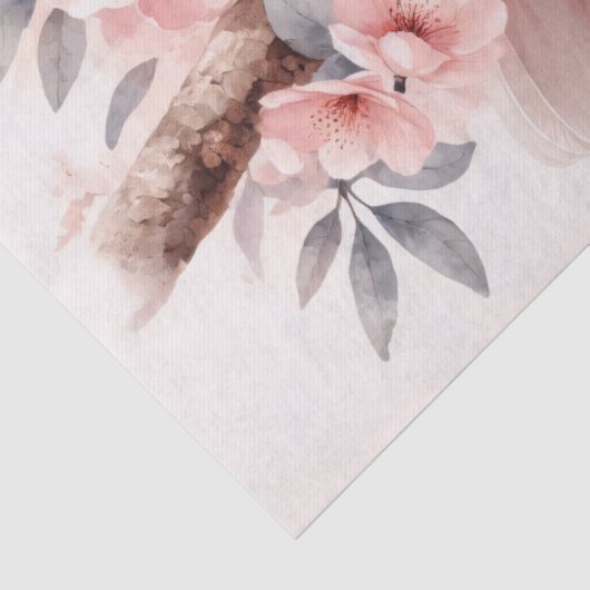 コカトゥーと赤面ピンクの花の切り離し 薄葉紙 (詳細)