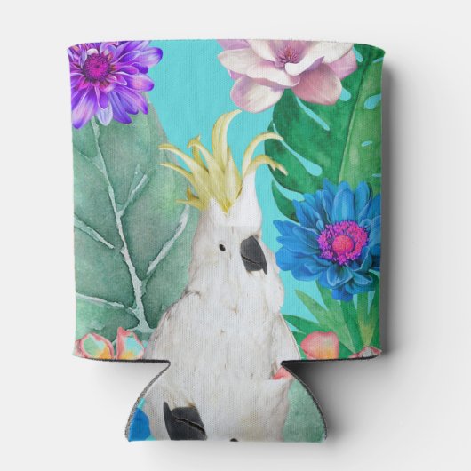 コカトゥーの鳥の花オーストラリア・ブルー 缶クーラー (裏面)