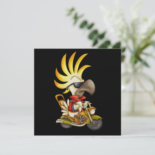 コカトゥーバイクもしくは自転車に乗る人- SRF 招待状 (スタンド正面)