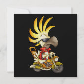 コカトゥーバイクもしくは自転車に乗る人- SRF 招待状 (正面)