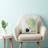 コカトゥーバードイエローと緑の水色パーソナル クッション (椅子)