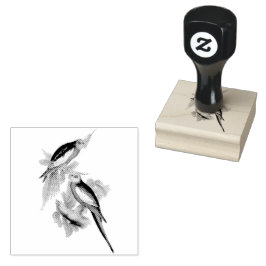 コカトゥーバードヴィンテージイラスト ラバースタンプ