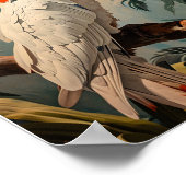 コカトゥーポートレートヴィンテージ ポスター (角)